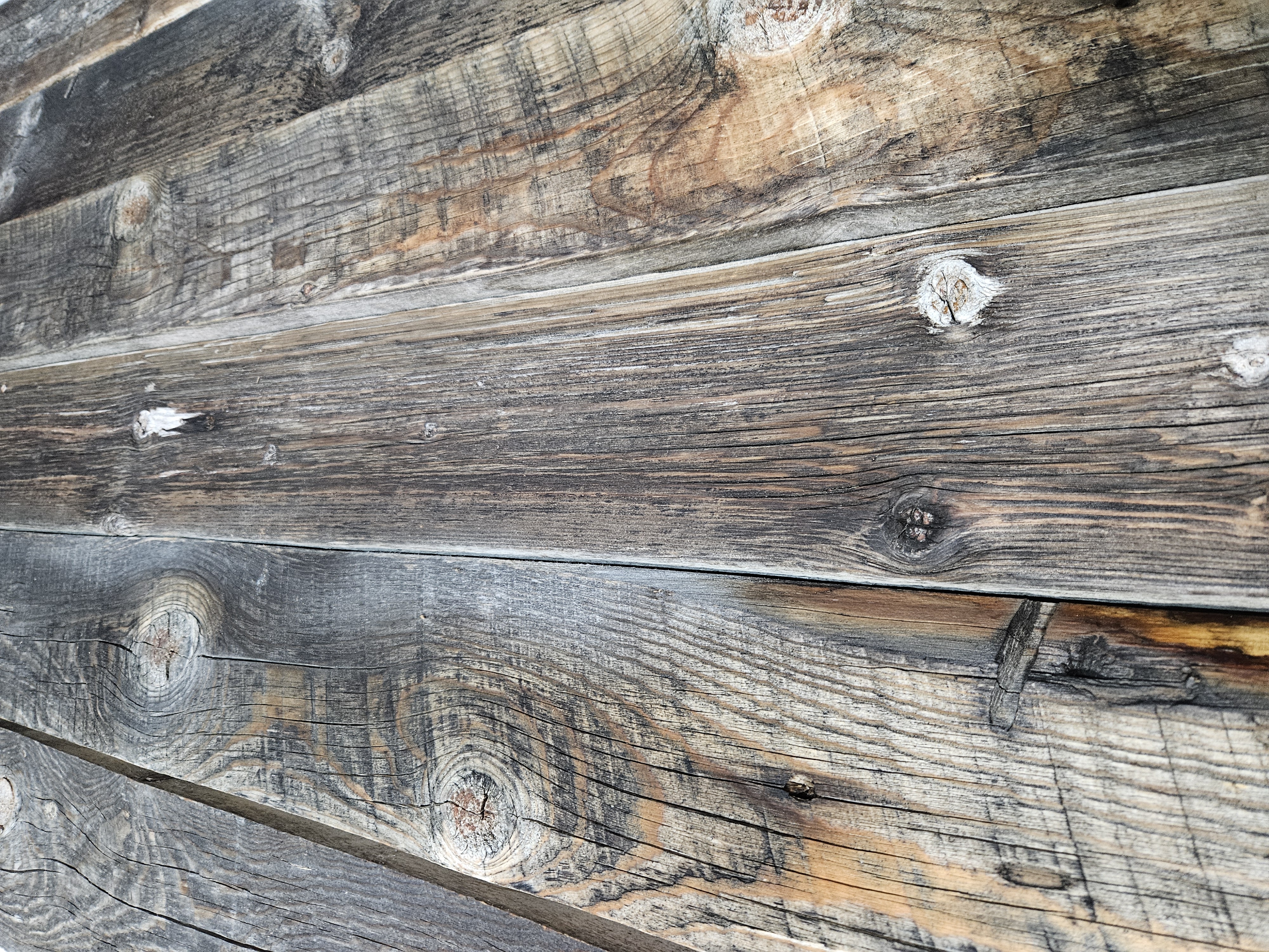 Weathered reclaimed boards